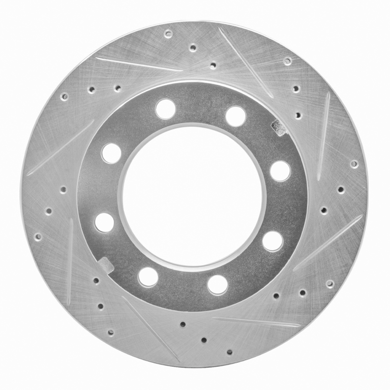 Picture of R1 77-93 Chevrolet V30 & V3500 Pickup Front Right Drilled & Slotted Silver Brake Rotor