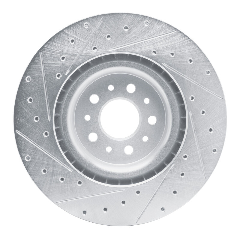 Picture of R1 15-22 Ram Promaster City Front Right Drilled & Slotted Silver Brake Rotor