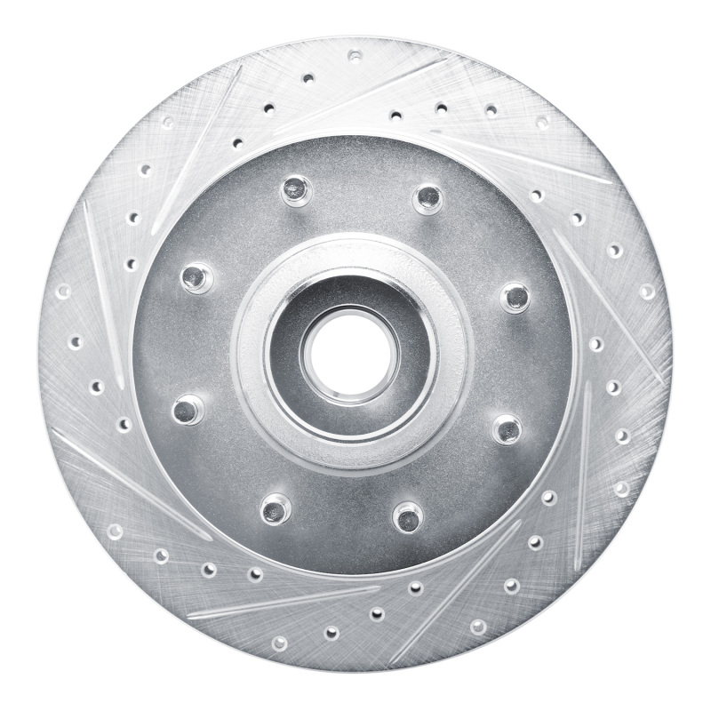 Picture of R1 73-77 Dodge B300 Van (71-74) / B300 (75-80) Front Left Drilled & Slotted Silver Brake Rotor