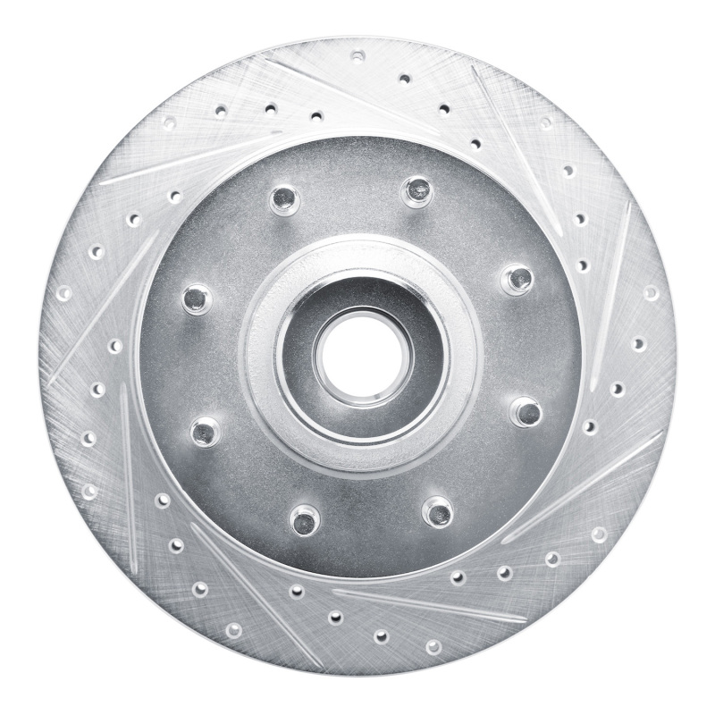 Picture of R1 73-77 Dodge B300 Van (71-74) / B300 (75-80) Front Right Drilled & Slotted Silver Brake Rotor