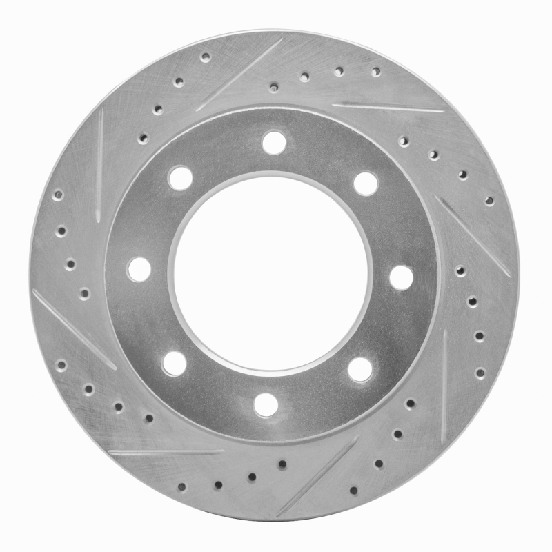 Picture of R1 73-93 Dodge B300 Van (71-74) / B300 (75-80) Front Left Drilled & Slotted Silver Brake Rotor
