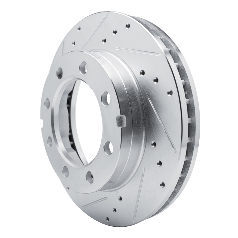 Picture of R1 77-93 Chevrolet K30 Front Left Drilled & Slotted Silver Brake Rotor