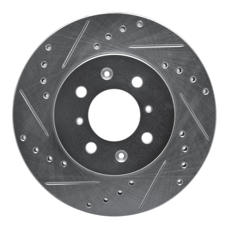 Picture of R1 84-85 Dodge Caravan Front Left Drilled & Slotted Silver Brake Rotor