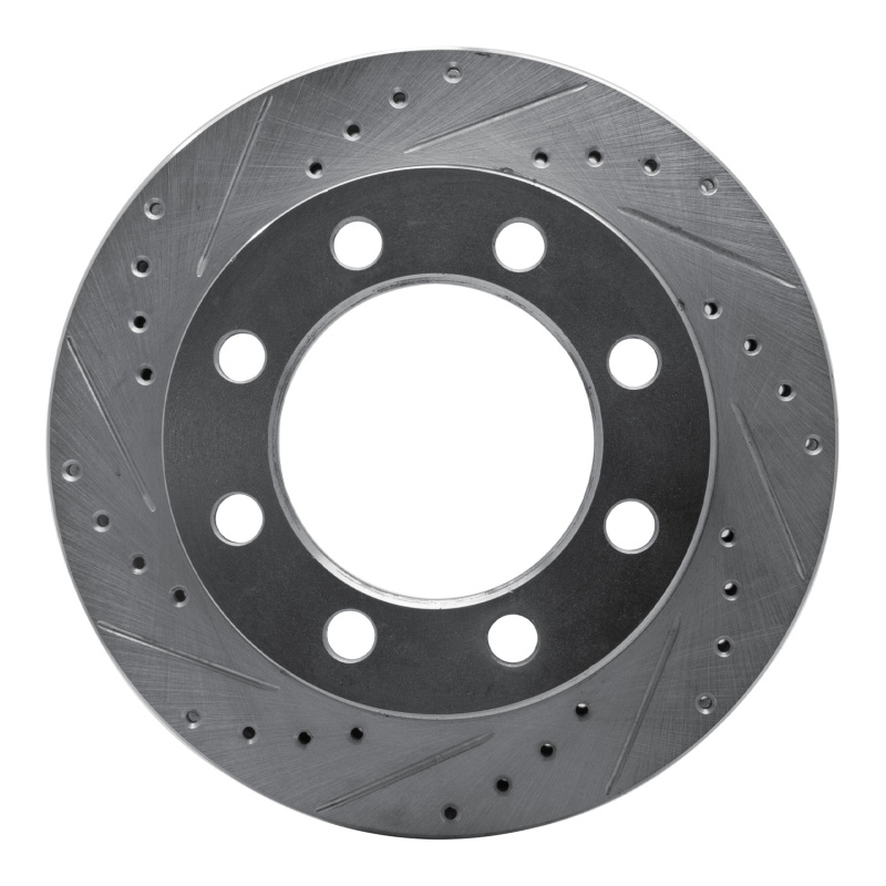 Picture of R1 71-97 Dodge D300 Front Left Drilled & Slotted Silver Brake Rotor