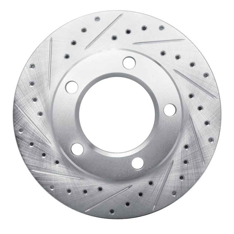 Picture of R1 80-93 Dodge W100 Front Left Drilled & Slotted Silver Brake Rotor