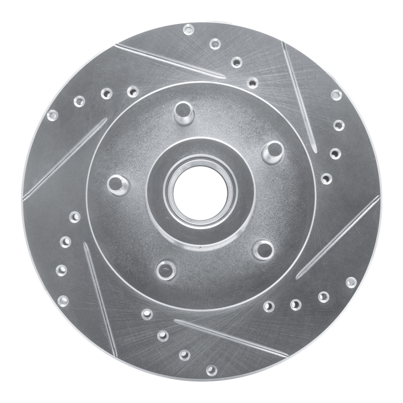Picture of R1 87-90 Dodge DAKOTA RWD Front Right Drilled & Slotted Silver Brake Rotor