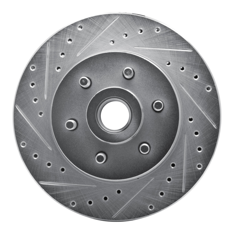 Picture of R1 91-96 Dodge DAKOTA RWD Front Left Drilled & Slotted Silver Brake Rotor