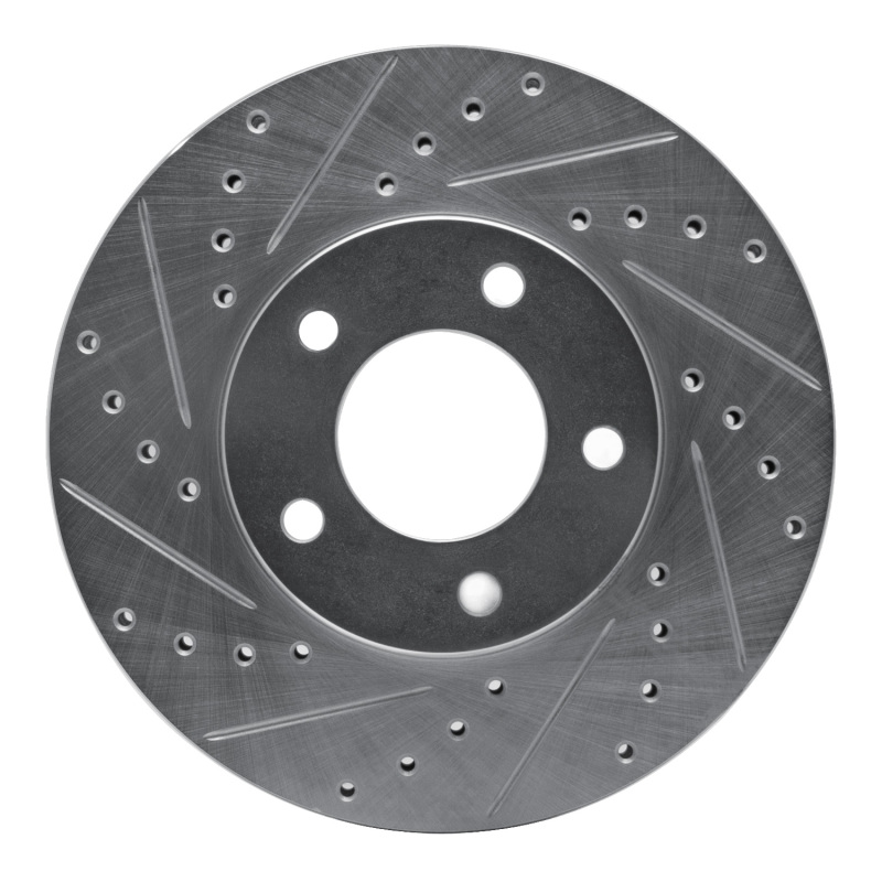 Picture of R1 91-96 Chrysler Town & Country Front Left Drilled & Slotted Silver Brake Rotor
