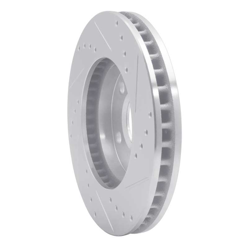 Picture of R1 87-90 Chrysler Town & Country Front Left Drilled & Slotted Silver Brake Rotor