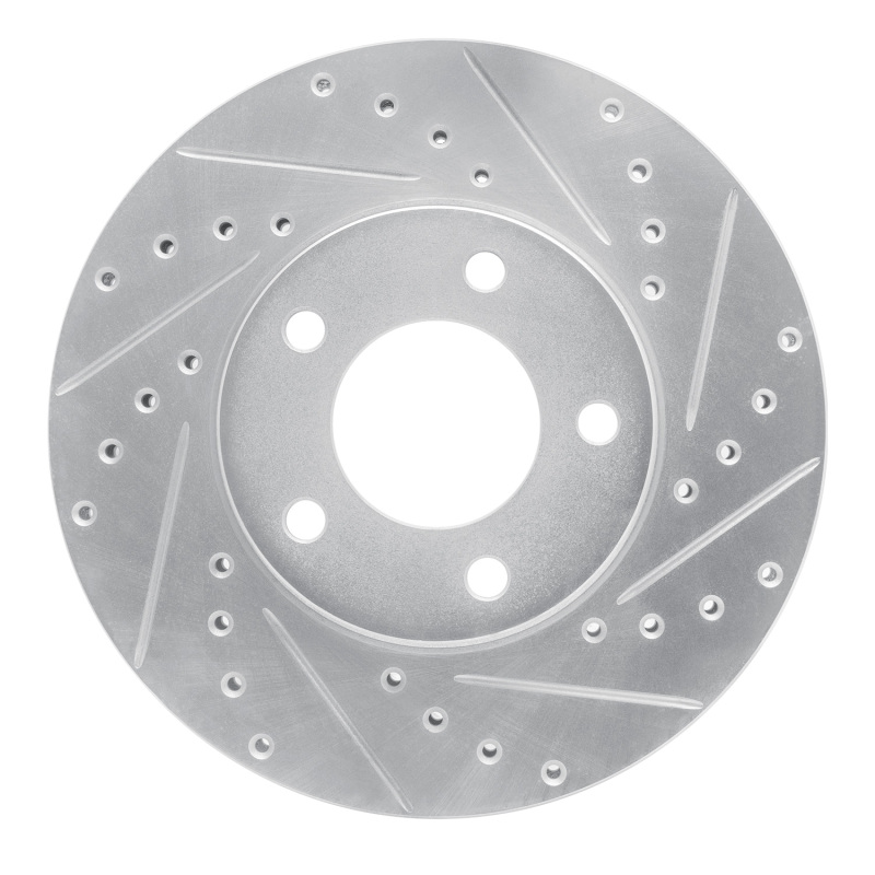 Picture of R1 91-96 Chrysler Town & Country Front Right Drilled & Slotted Silver Brake Rotor