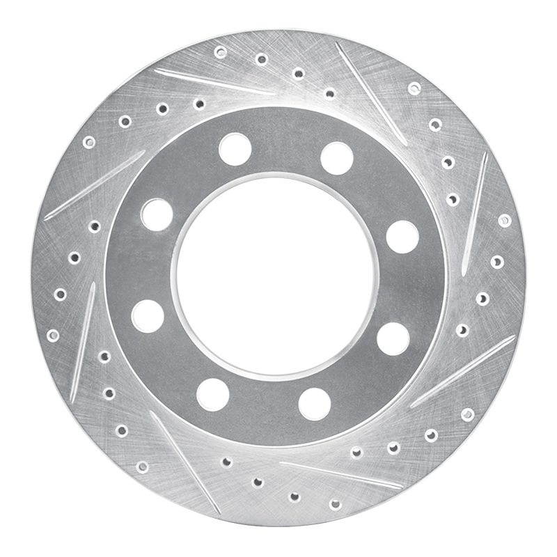 Picture of R1 89-93 Dodge W350 Front Right Drilled & Slotted Silver Brake Rotor