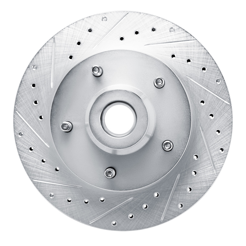 Picture of R1 94-02 Dodge Ram 1500 Van Front Left Drilled & Slotted Silver Brake Rotor