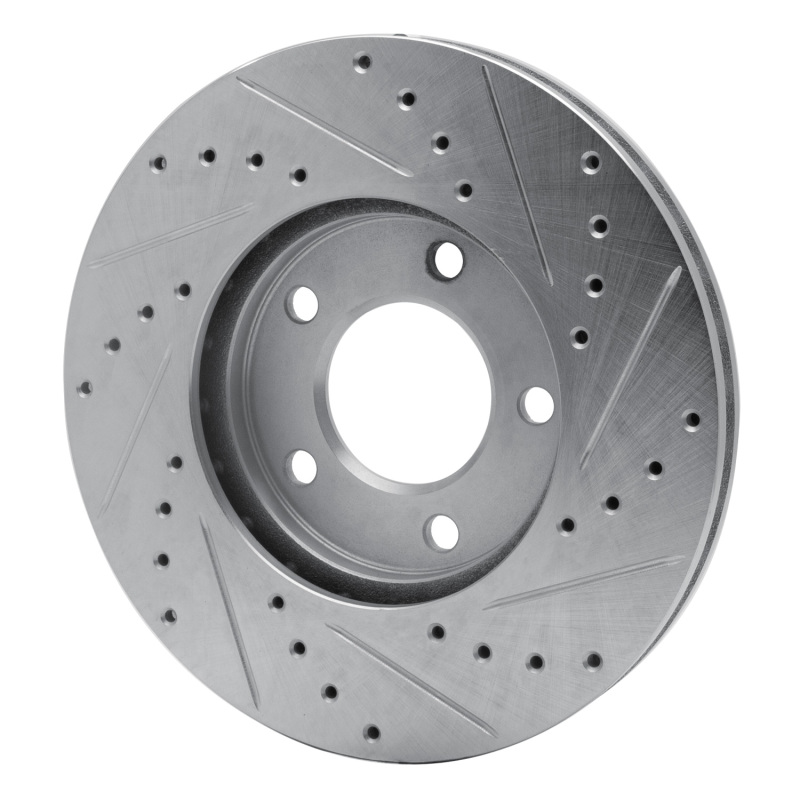Picture of R1 91-96 Chrysler Town & Country Front Left Drilled & Slotted Silver Brake Rotor