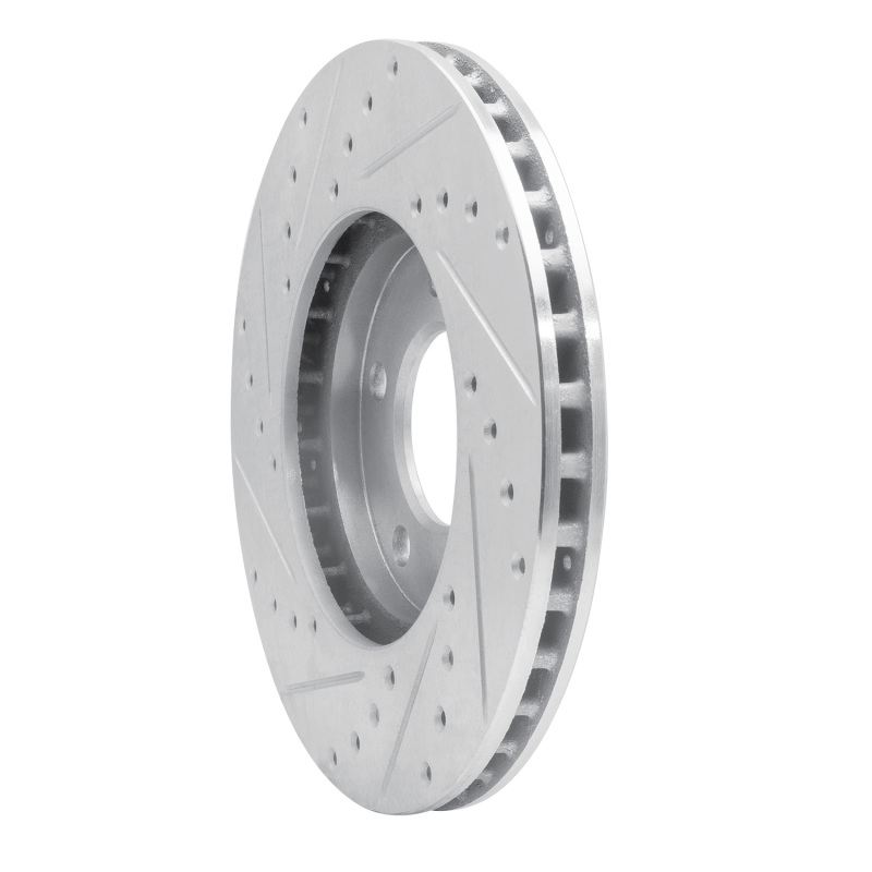 Picture of R1 91-96 Chrysler Town & Country Front Right Drilled & Slotted Silver Brake Rotor