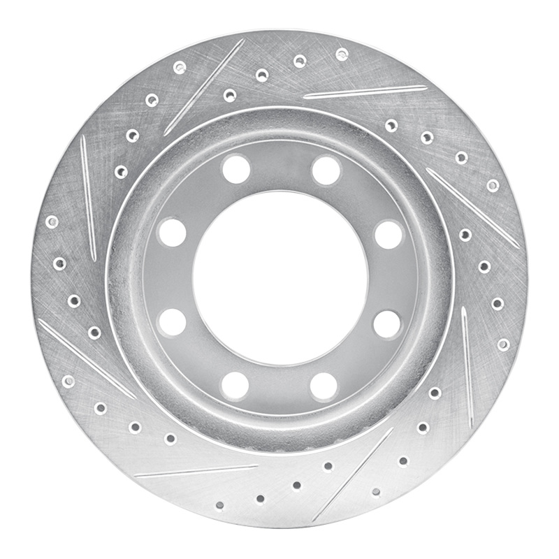 Picture of R1 89-93 Dodge W350 Front Right Drilled & Slotted Silver Brake Rotor
