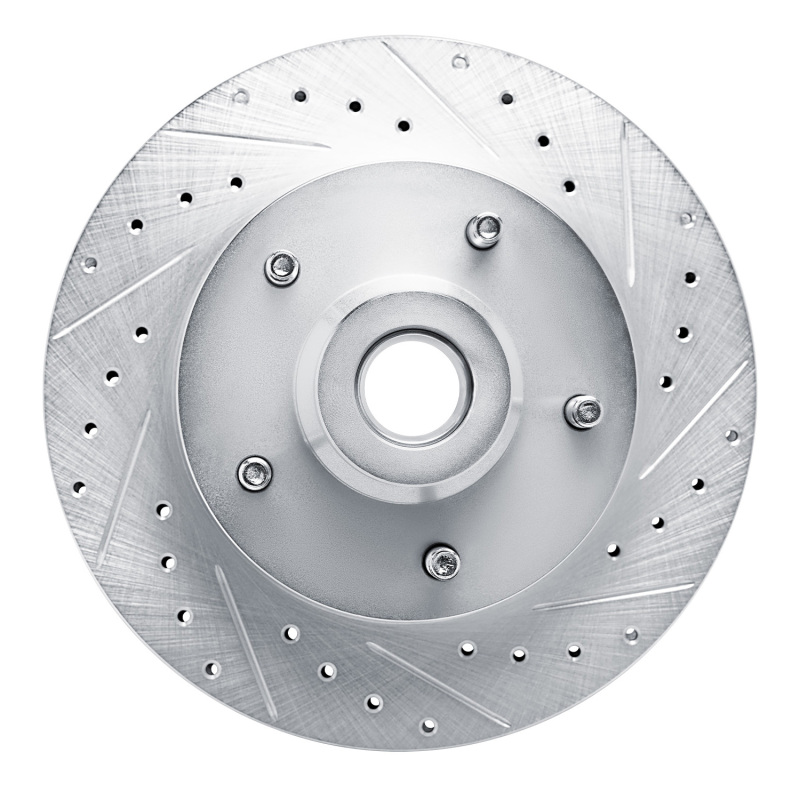 Picture of R1 94-02 Dodge B1500 Front Right Drilled & Slotted Silver Brake Rotor