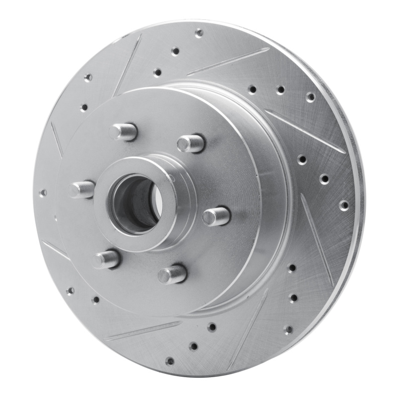 Picture of R1 93-96 Dodge DAKOTA RWD Front Left Drilled & Slotted Silver Brake Rotor