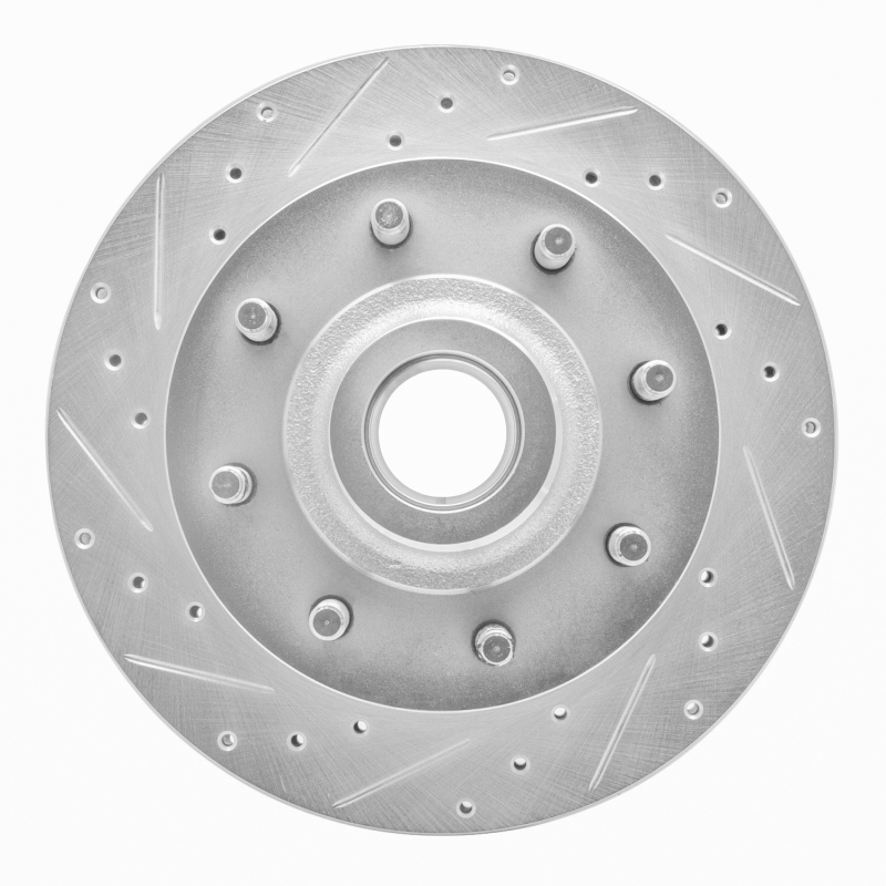 Picture of R1 98-03 Dodge Ram 2500 Van Front Left Drilled & Slotted Silver Brake Rotor