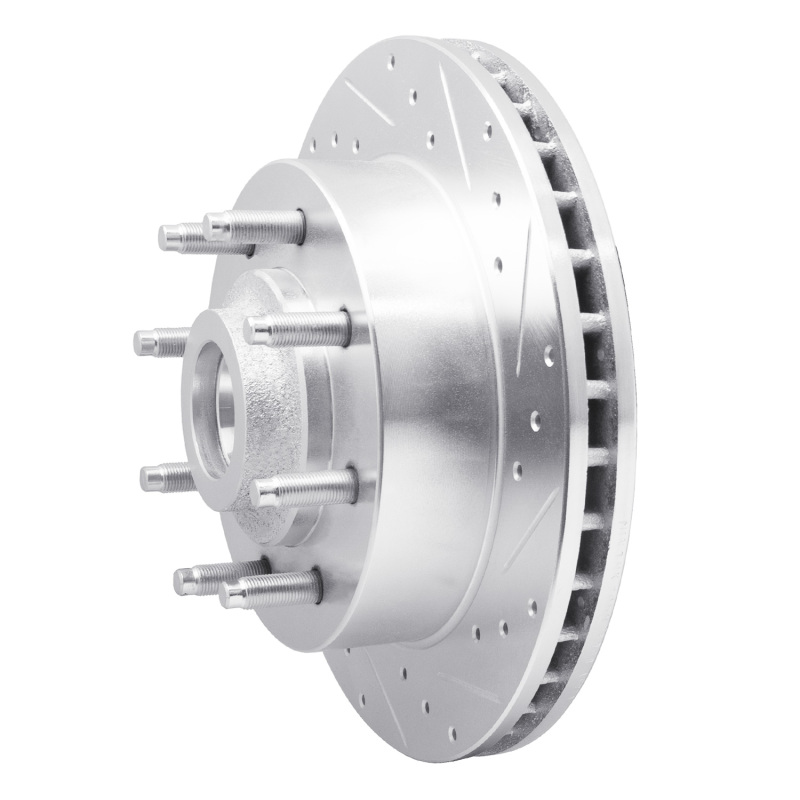 Picture of R1 98-03 Dodge B3500 / B2500 Front Right Drilled & Slotted Silver Brake Rotor