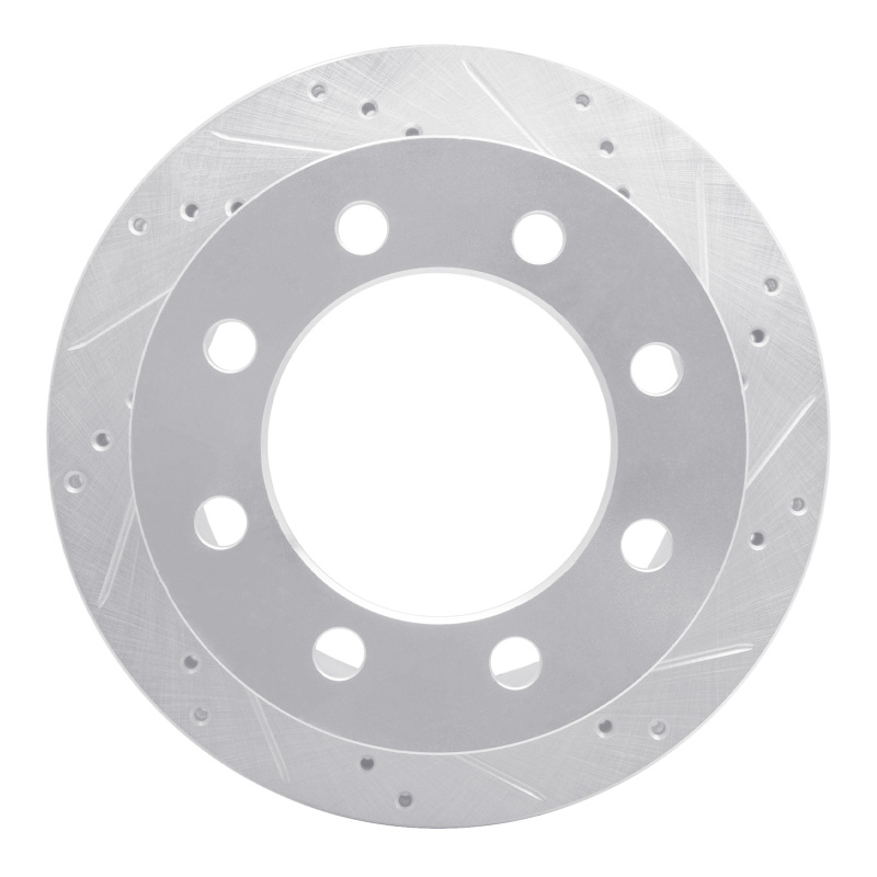 Picture of R1 00-02 Dodge Ram 4000 (Mexico) Rear Right Drilled & Slotted Silver Brake Rotor