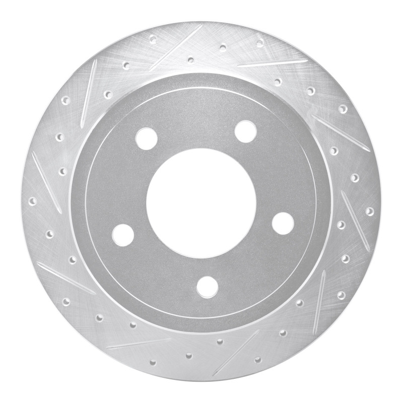 Picture of R1 03-03 Dodge Ram 1500 Van Rear Left Drilled & Slotted Silver Brake Rotor