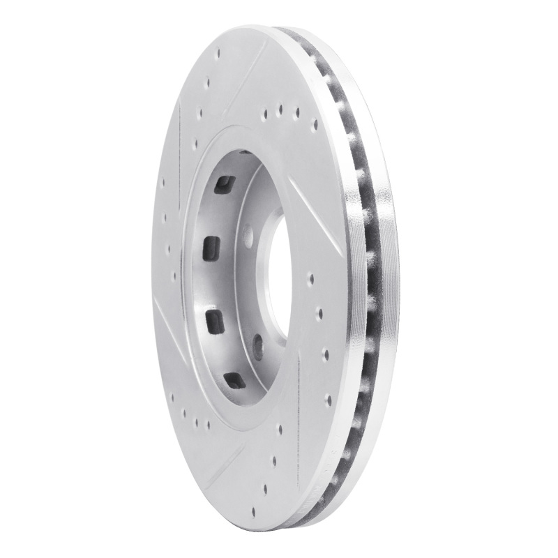 Picture of R1 01-07 Chrysler Voyager Front Right Drilled & Slotted Silver Brake Rotor