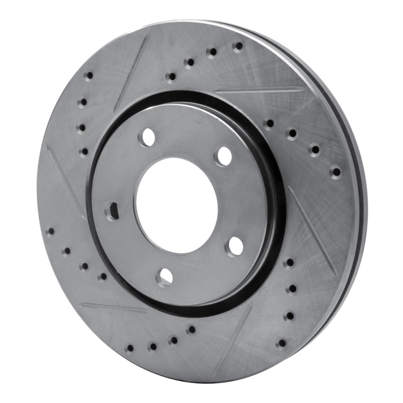 Picture of R1 01-07 Chrysler Town & Country Front Left Drilled & Slotted Silver Brake Rotor