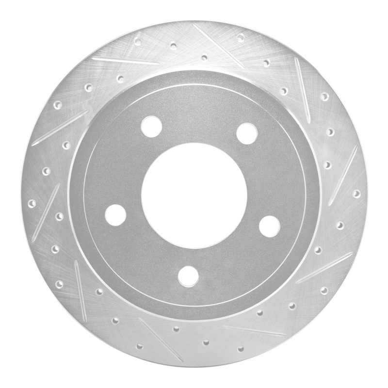 Picture of R1 03-03 Dodge Ram 1500 Van Rear Right Drilled & Slotted Silver Brake Rotor