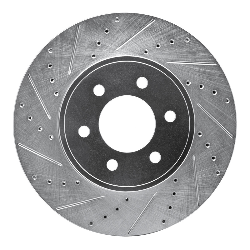 Picture of R1 03-03 Dodge Durango Front Left Drilled & Slotted Silver Brake Rotor