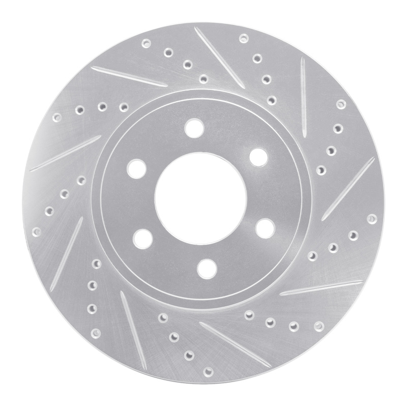Picture of R1 03-03 Dodge Durango Front Right Drilled & Slotted Silver Brake Rotor