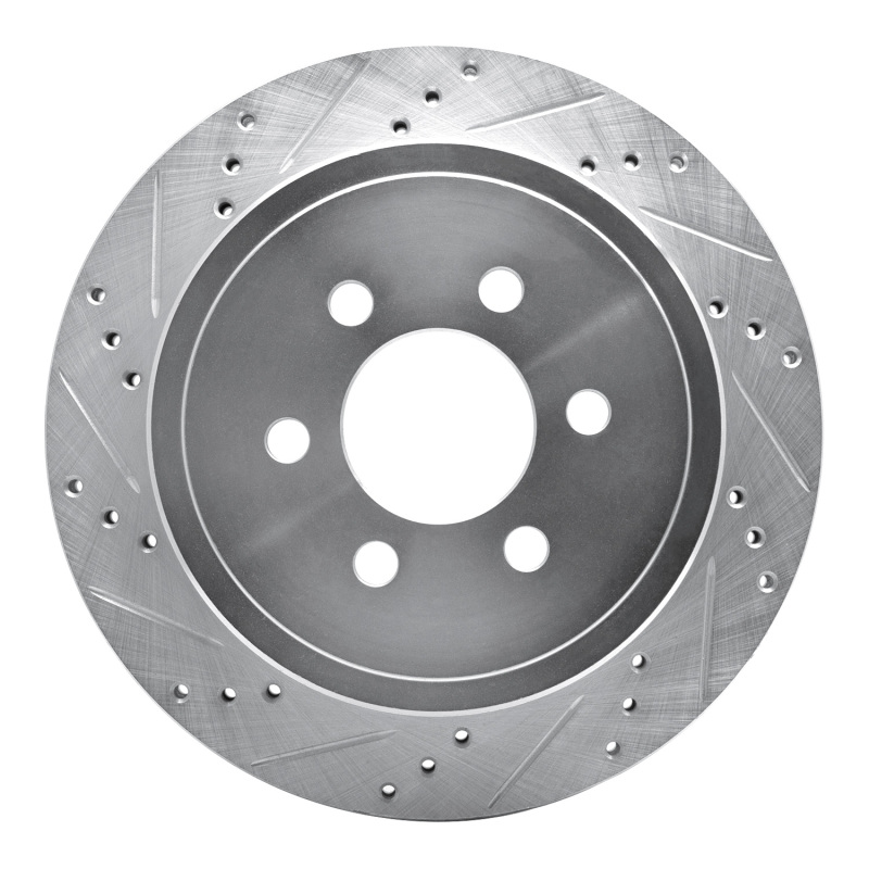 Picture of R1 03-03 Dodge Durango Rear Left Drilled & Slotted Silver Brake Rotor