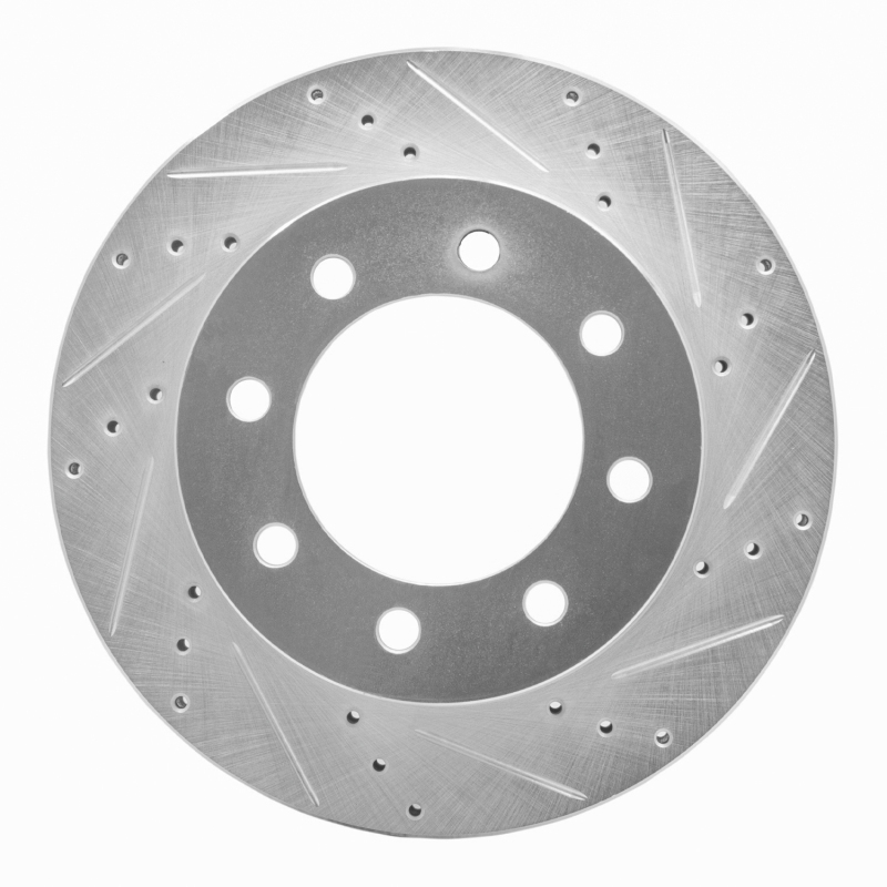 Picture of R1 03-08 Dodge Ram 4000 (Mexico) Front Right Drilled & Slotted Silver Brake Rotor
