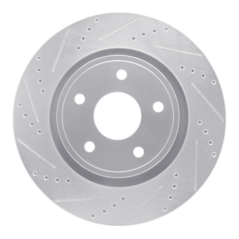Picture of R1 04-06 Dodge Ram 1500 Pickup Front Left Drilled & Slotted Silver Brake Rotor