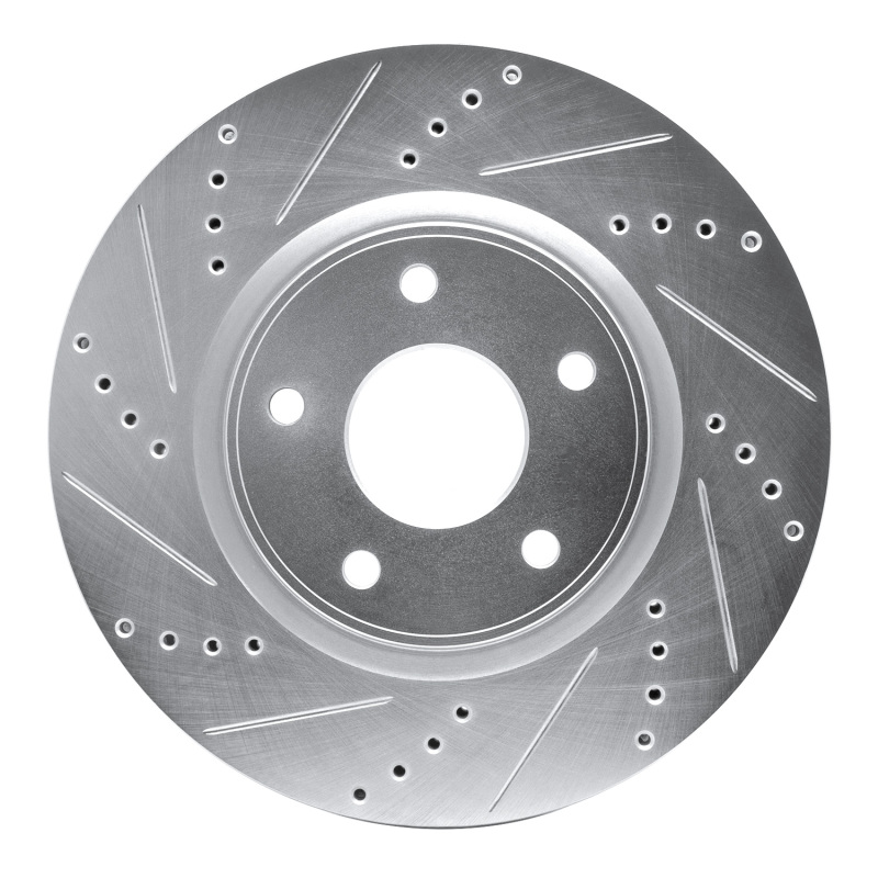 Picture of R1 12-25 Chrysler Grand Caravan Front Left Drilled & Slotted Silver Brake Rotor