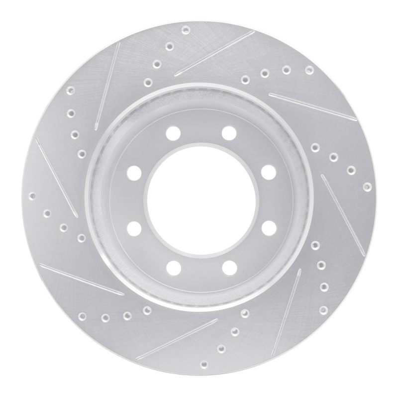 Picture of R1 09-25 Dodge Ram 3500 Front Right Drilled & Slotted Silver Brake Rotor