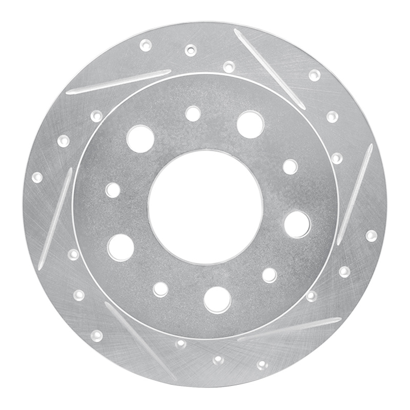 Picture of R1 14-21 Ram Promaster 2500 Rear Right Drilled & Slotted Silver Brake Rotor