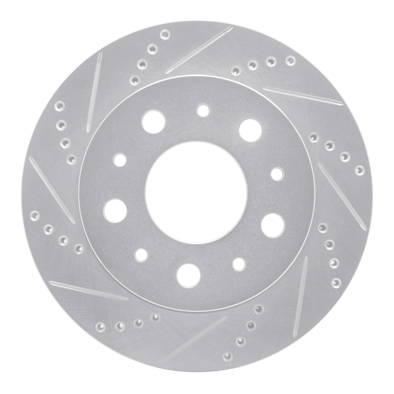 Picture of R1 14-21 Ram Promaster 2500 Rear Left Drilled & Slotted Silver Brake Rotor