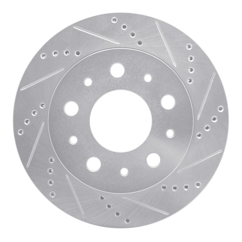Picture of R1 14-21 Ram Promaster 2500 Rear Right Drilled & Slotted Silver Brake Rotor