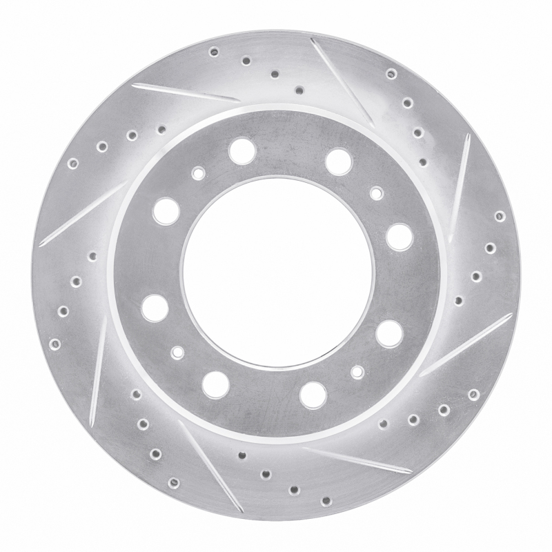 Picture of R1 09-25 Dodge Ram 2500 Rear Right Drilled & Slotted Silver Brake Rotor