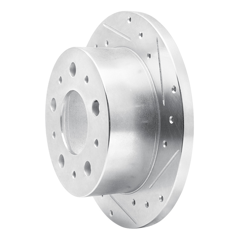 Picture of R1 14-21 Ram Promaster 2500 Rear Right Drilled & Slotted Silver Brake Rotor