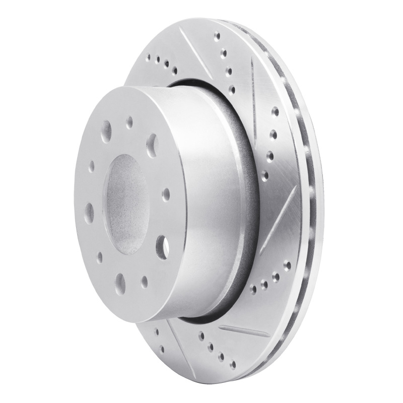 Picture of R1 14-21 Ram Promaster 2500 Rear Right Drilled & Slotted Silver Brake Rotor