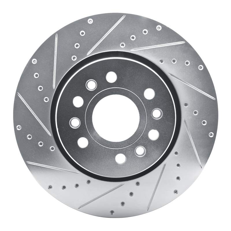 Picture of R1 21-25 Jeep Grand Wagoneer L Front Left Drilled & Slotted Silver Brake Rotor