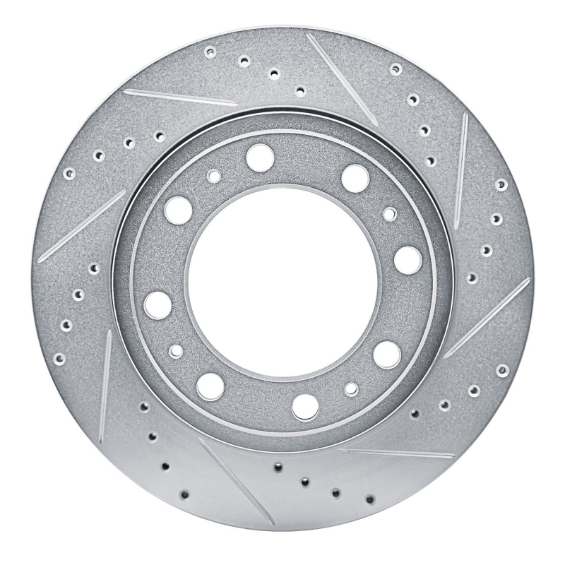 Picture of R1 19-25 Ram 3500 Rear Right Drilled & Slotted Silver Brake Rotor