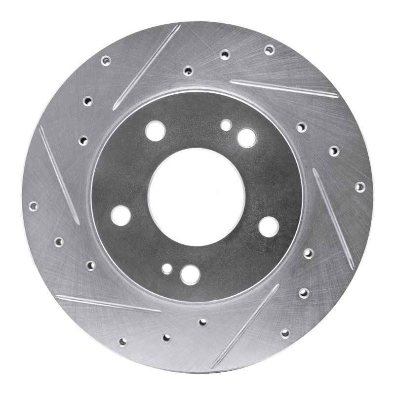 Picture of R1 98-98 Eagle TALON Front Left Drilled & Slotted Silver Brake Rotor