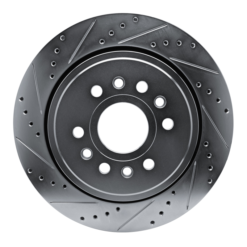 Picture of R1 21-25 Jeep Grand Wagoneer L Rear Left Drilled & Slotted Silver Brake Rotor