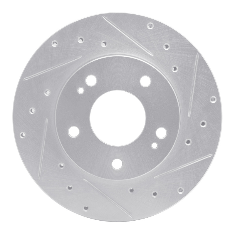 Picture of R1 98-98 Eagle TALON Front Right Drilled & Slotted Silver Brake Rotor