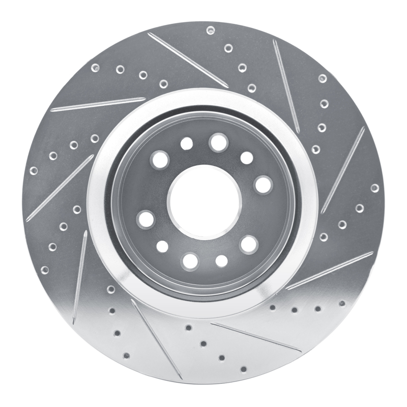 Picture of R1 21-25 Jeep Grand Wagoneer L Front Left Drilled & Slotted Silver Brake Rotor