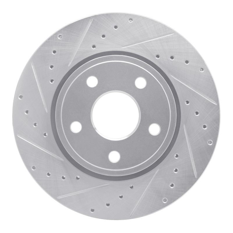 Picture of R1 11-22 Dodge Durango Front Left Drilled & Slotted Silver Brake Rotor