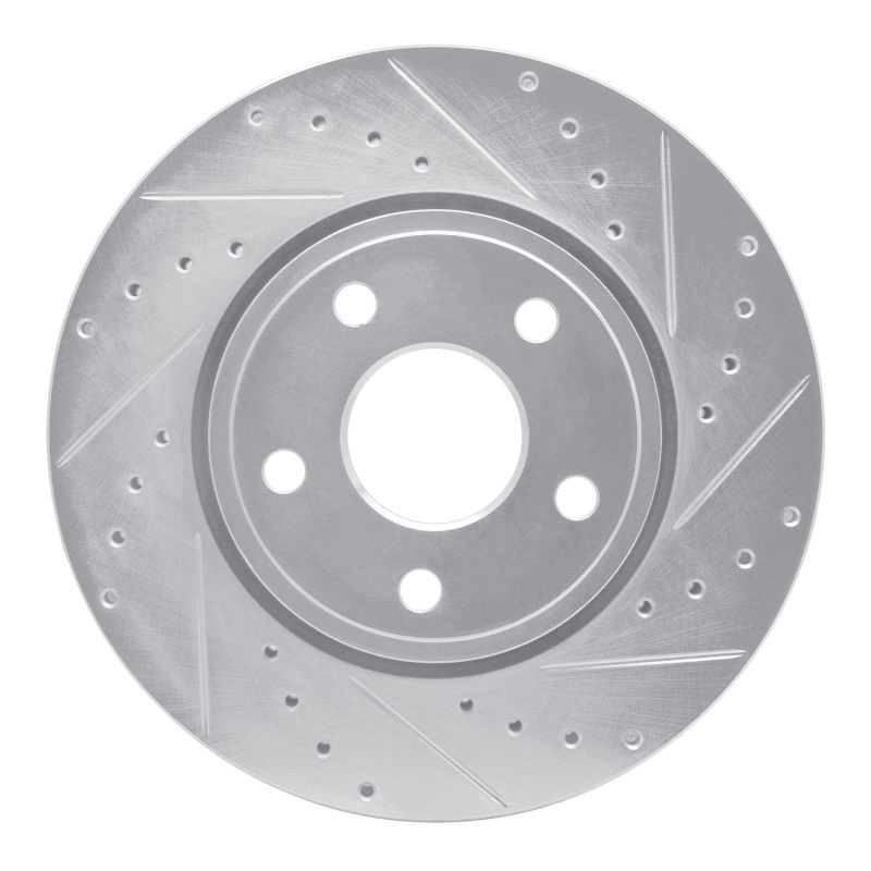 Picture of R1 11-22 Dodge Durango Front Right Drilled & Slotted Silver Brake Rotor