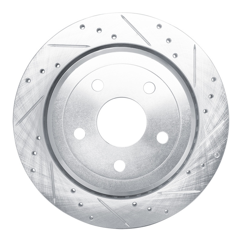 Picture of R1 11-25 Dodge Durango Rear Right Drilled & Slotted Silver Brake Rotor